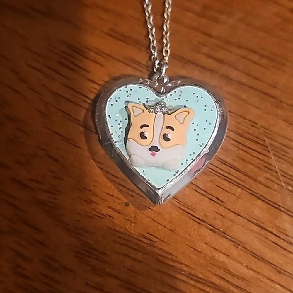 Kid dog locket necklace from Justice
